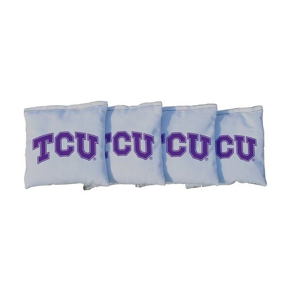slide 2 of 3, Texas Christian University TCU Horned Frogs Grey Cornhole Bags All-Weather Resin Filled