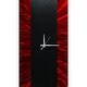 preview thumbnail 4 of 5, Statements2000 Metal Wall Clock Art Modern Red Black Decor Accent by Jon Allen - Lavish Mechanism - 24" x 24"