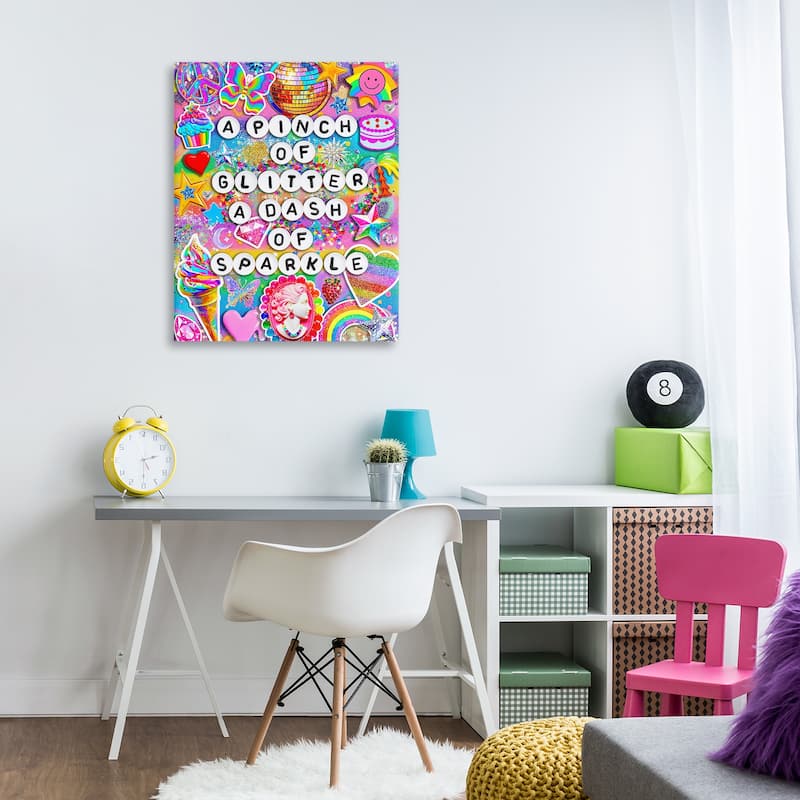 Stupell Pinch Of Glitter & Sparkle Canvas Wall Art Design By Jess Stempel