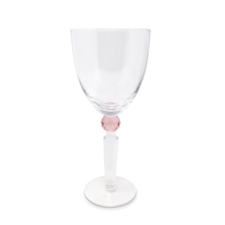 Wine Glasses with Colored Diamond on Stem, Set of 6