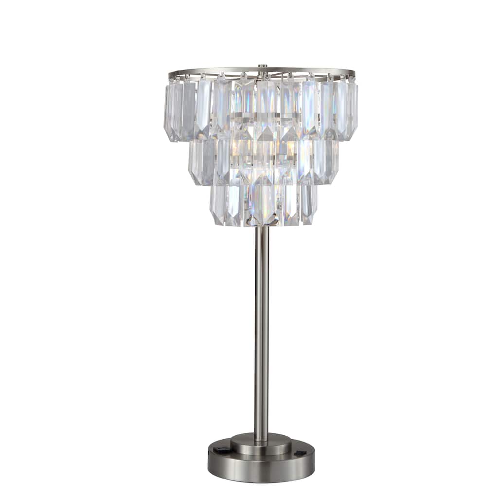 27.5"H CONTEMPORARY CRYSTAL SHADE TABLE Lamp(1PC/CTN) (1.01/9.25)