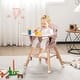 preview thumbnail 1 of 8, 6 in 1 Convertible Wooden Highchair Baby High Chair with Double Tray