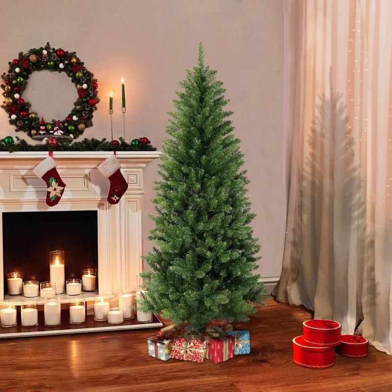 Slim Carson Pine Artificial Christmas Tree - 4’ - Unlit - 4 Foot