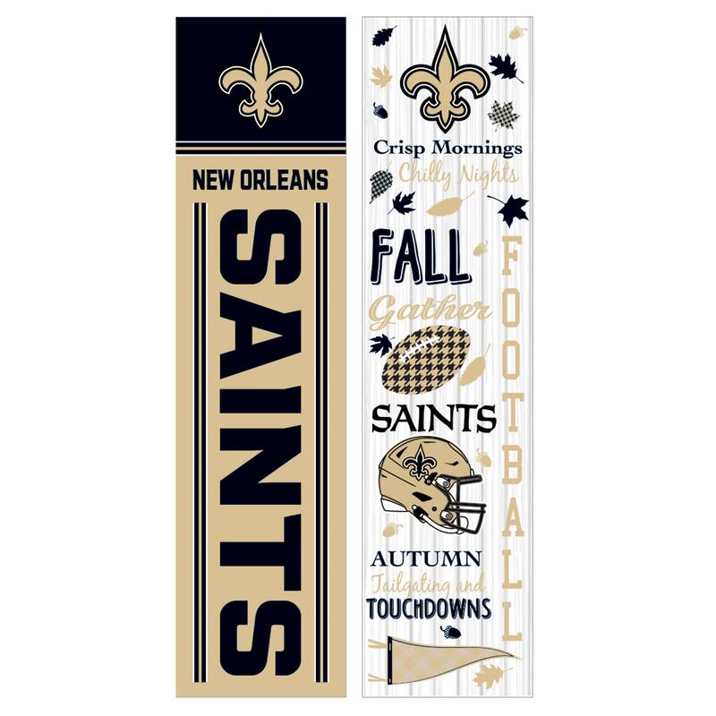 47" Double Sided Seasonal Porch Leaner, New Orleans Saints - 47" x 11.25"