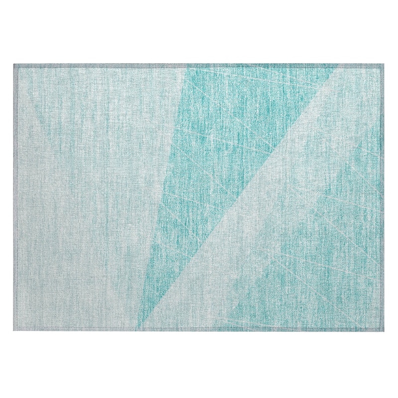 Machine Washable Indoor/ Outdoor Chantille Modern Prism Rug