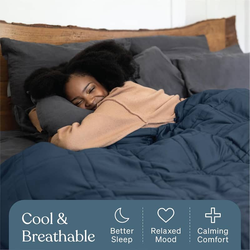 Cool Cotton Weighted Blanket - 12lb Throw