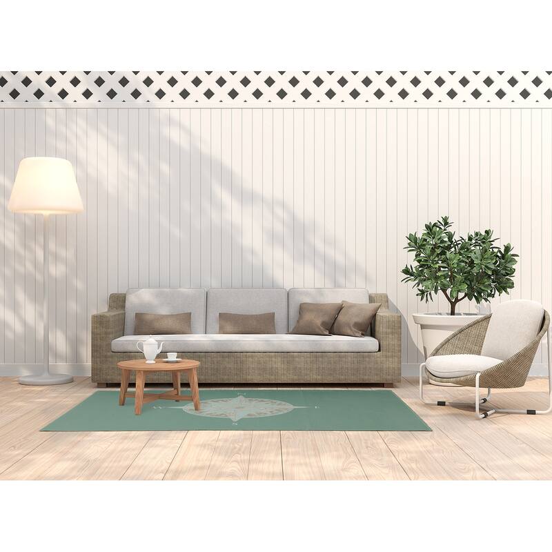 Compass Nautical Indoor/Outdoor Rug