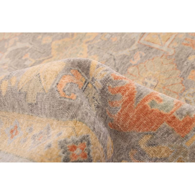 ECARPETGALLERY Hand-knotted Jules Sultane Grey Wool Rug - 4'3 x 6'1