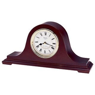 Bulova Clocks B1929 Annette II Wooden Westminster Chiming Mantel Clock, Walnut
