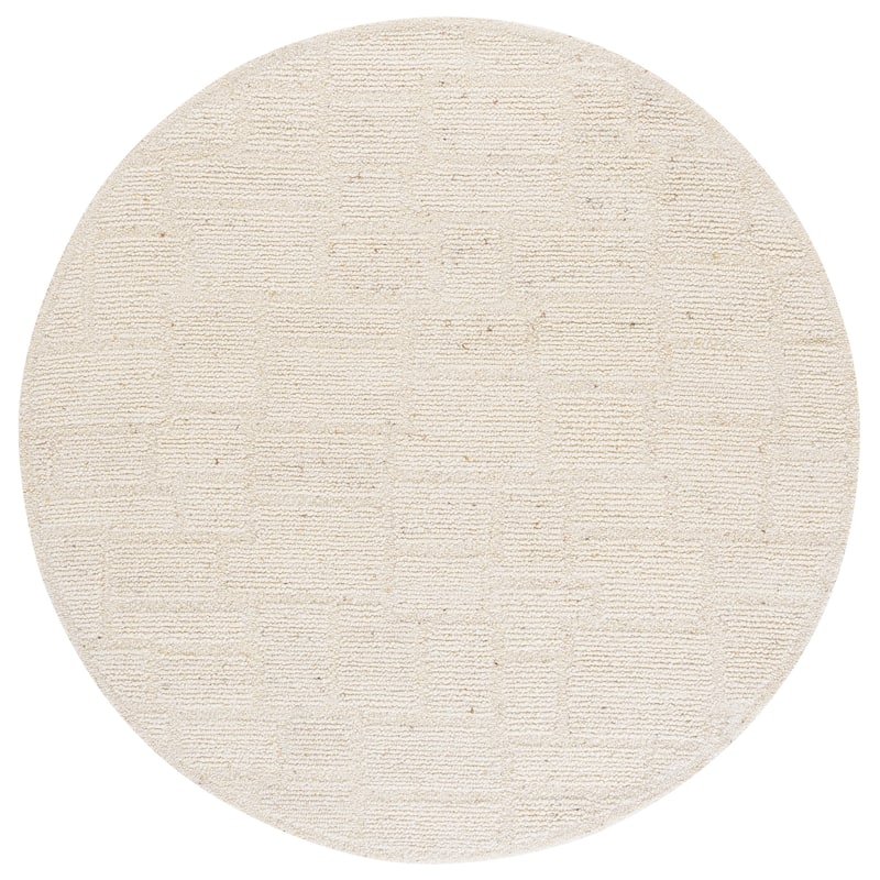 SAFAVIEH Handmade Harvest Damilja Wool Rug - Ivory - 6' Round