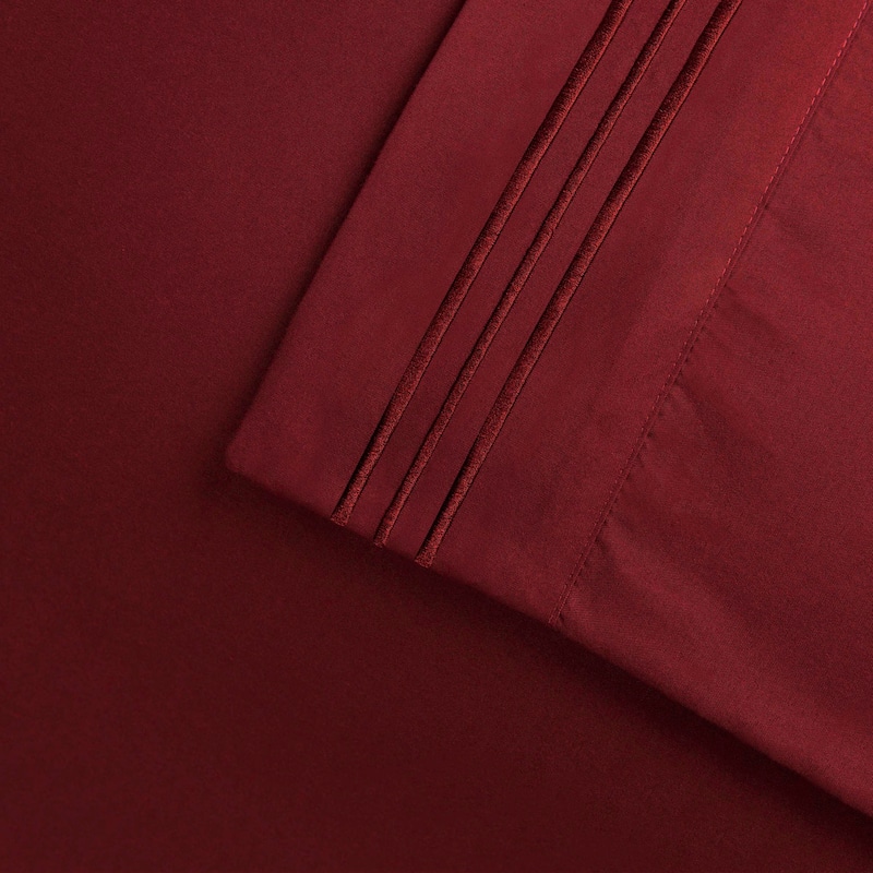 Superior Wrinkle-resistant Embroidered Microfiber Deep Sheet Set