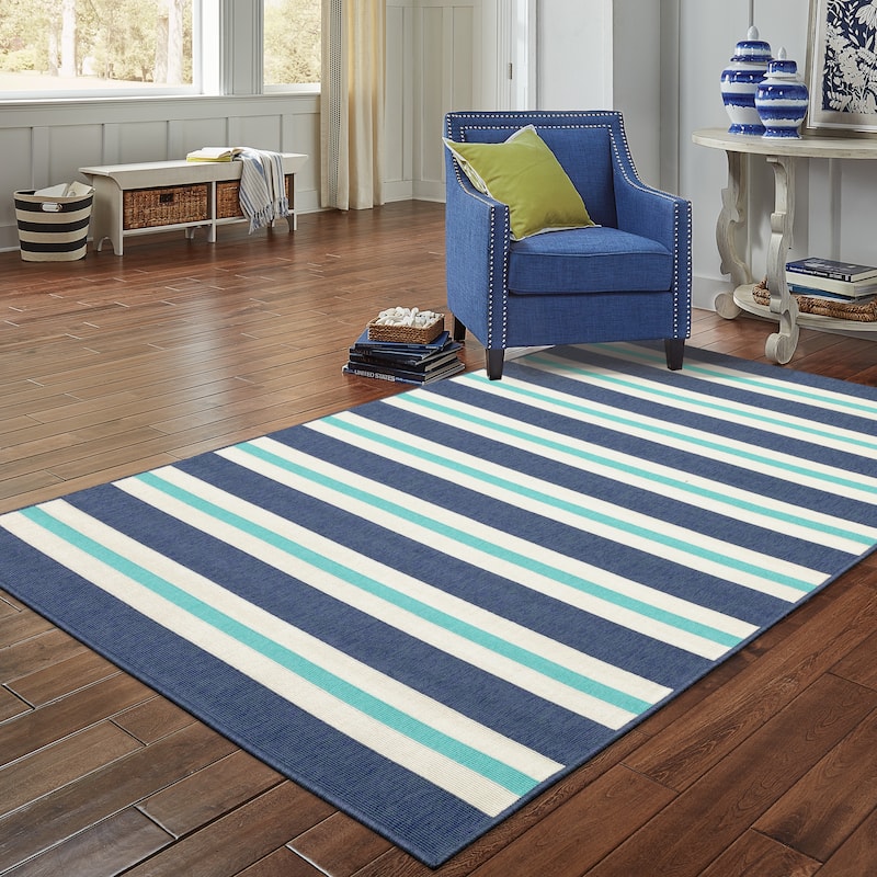 Style Haven Martinique Horizontal Multi-Striped Area Rug