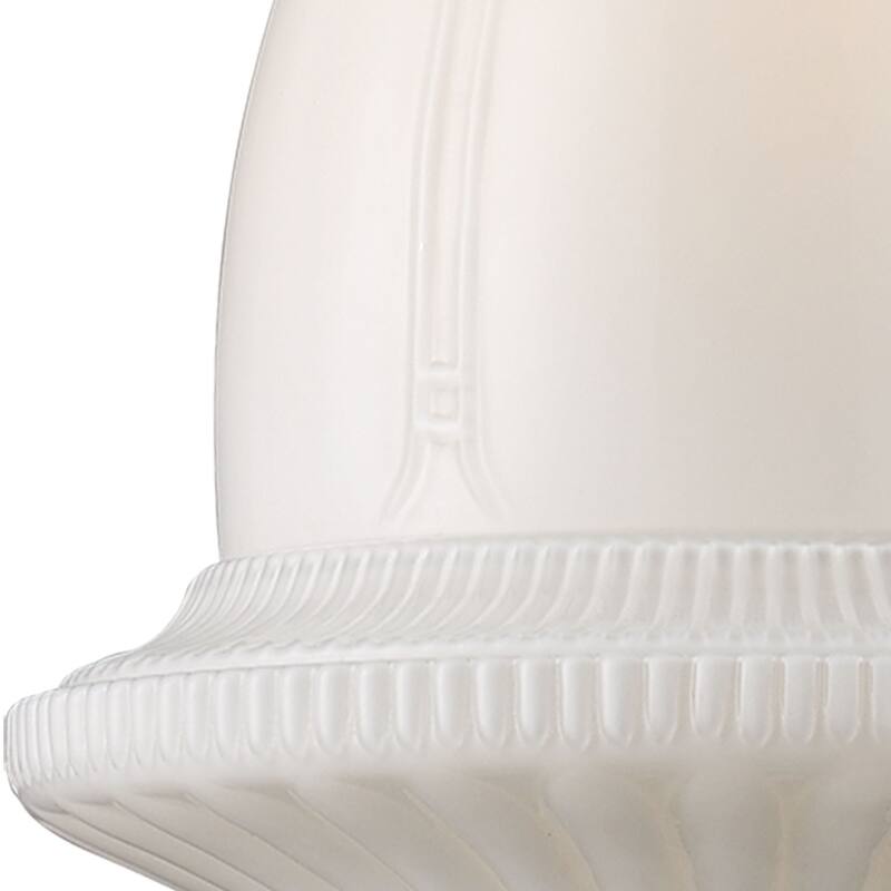 Elk Home Schoolhouse Satin Nickel With Opal Glass 1 Light Pendant - 12"H x 8"D