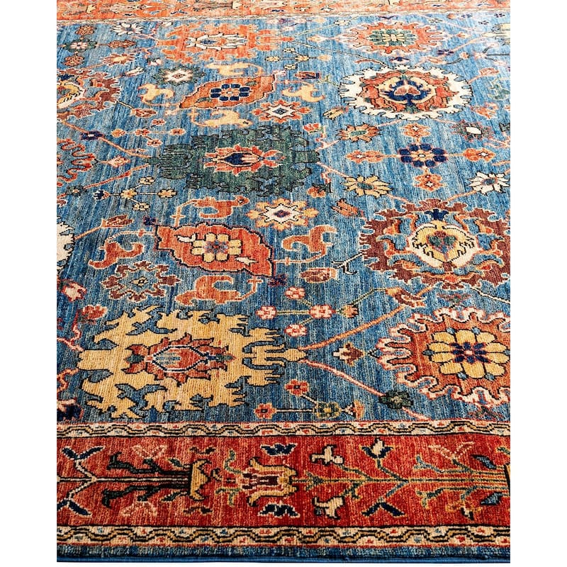 Serapi One-of-a-Kind Hand-Knotted Area Rug - Light Blue, 5' 11" x 9' 3" - 5' 11" x 9' 3"