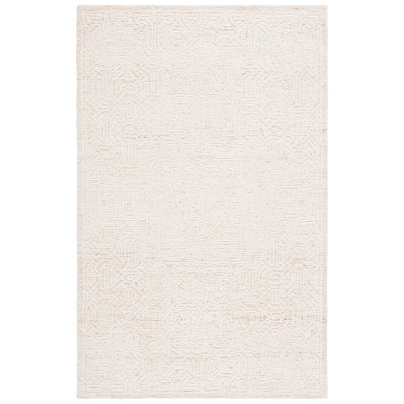 SAFAVIEH Handmade Ebony Vuokko Modern Wool Rug - 6' Square - Gold/Ivory