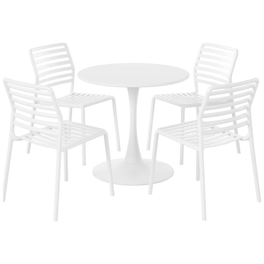 Frond and Form 4-Person Outdoor Round Dining Set