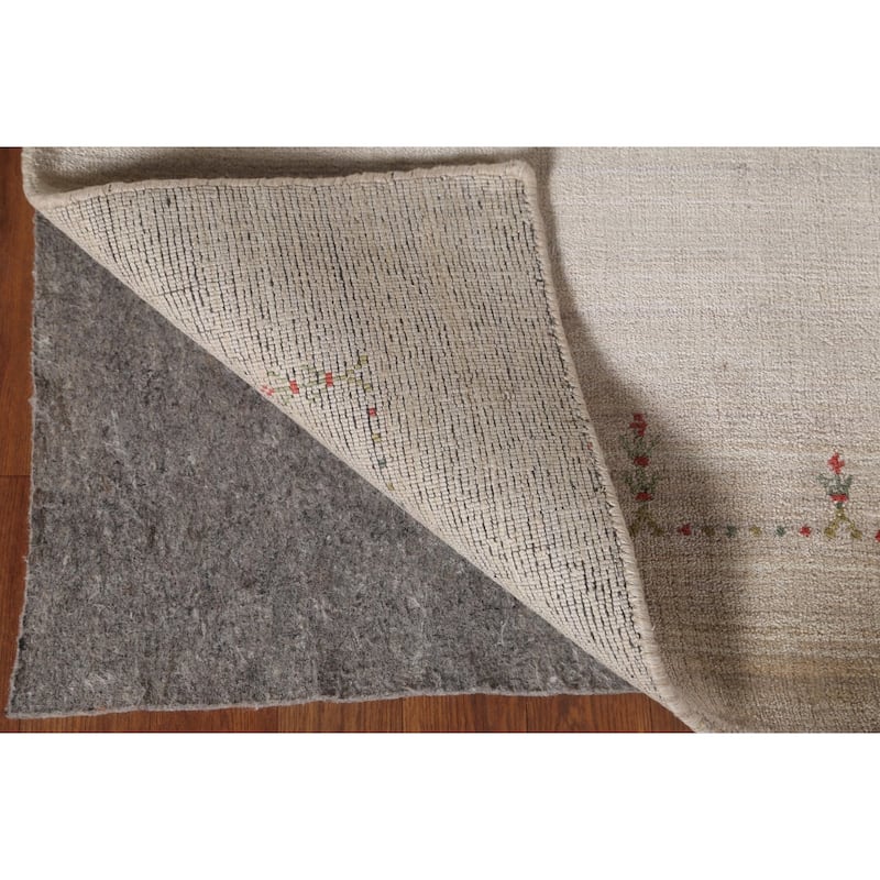 Tribal Gabbeh Oriental Area Rug Hand-Knotted Wool Carpet - 8'1" x 9'9"