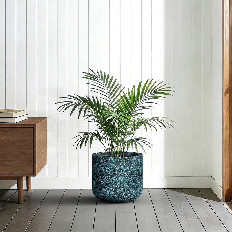 Concrete Round Cylindrical Planter / Pot with Drainage Holes