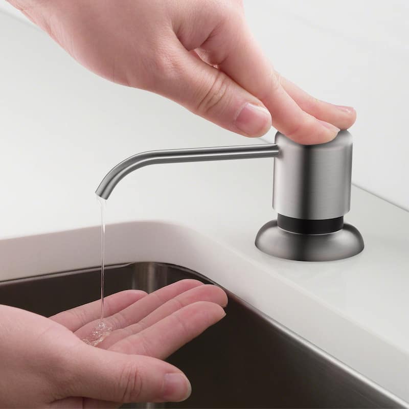 Kraus Kitchen Soap Dispenser - Spot Free Stainless Steel/ Matte Black