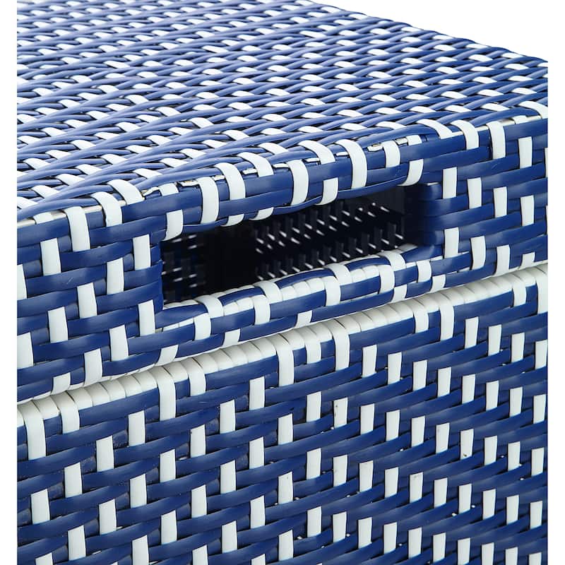 Courtnie Contemporary Wicker Outdoor Poolside Towel Hamper by Furniture of America
