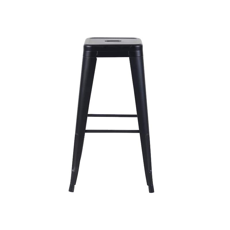 AC Pacific 30 Inch Industrial Stackable Metal BarStools Set of 2