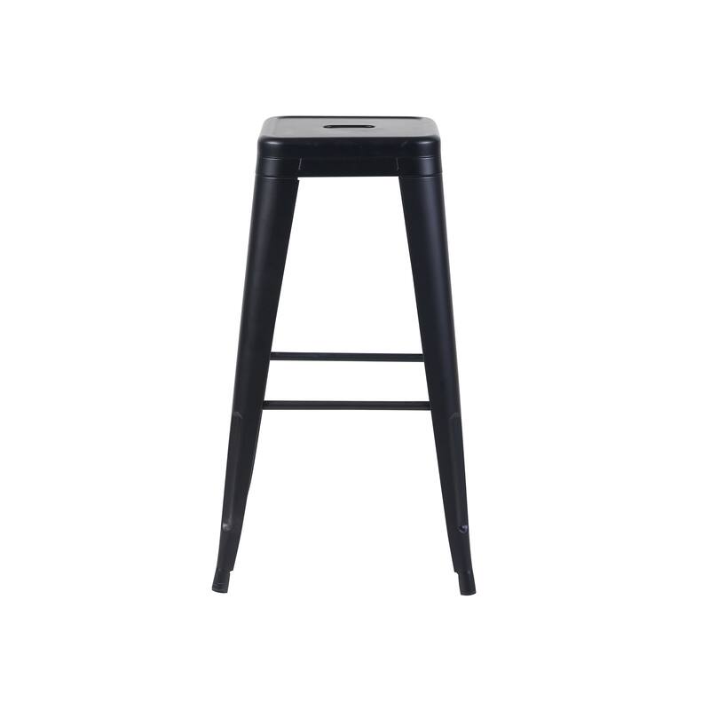 AC Pacific 30 Inch Industrial Stackable Metal BarStools Set of 4