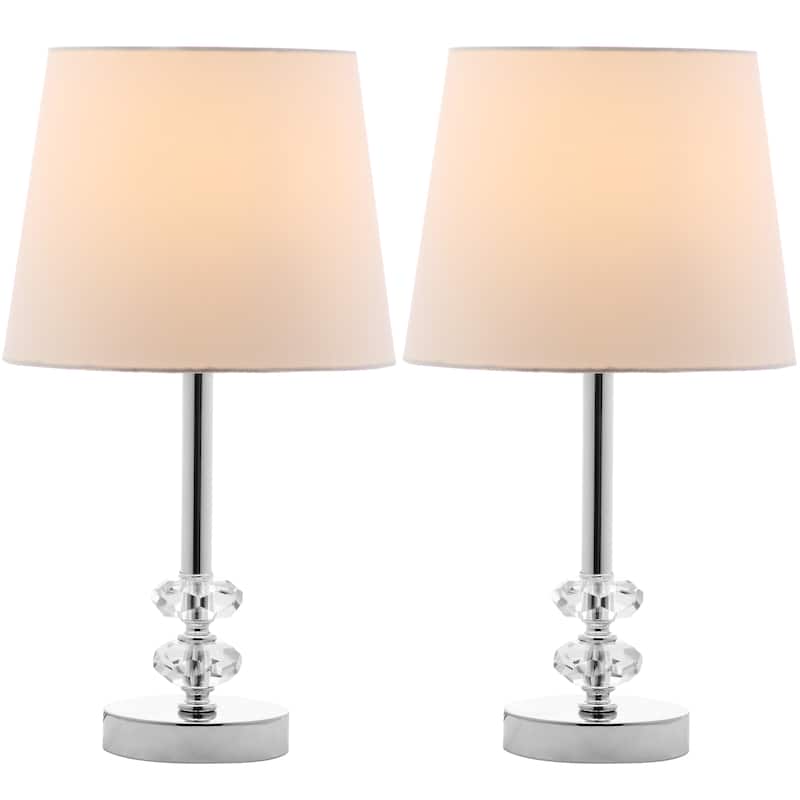 SAFAVIEH Lighting Andria 16-inch Grey Shade Crystal Orb Table Lamp (Set of 2) - 9"x9"x16" - 9"W x 9"D x 16"H