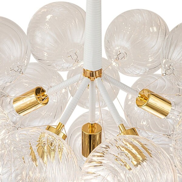 6 Light Swirled Glass Cluster Globe Chandelier Dimmable On Sale Bed Bath Beyond 38393724