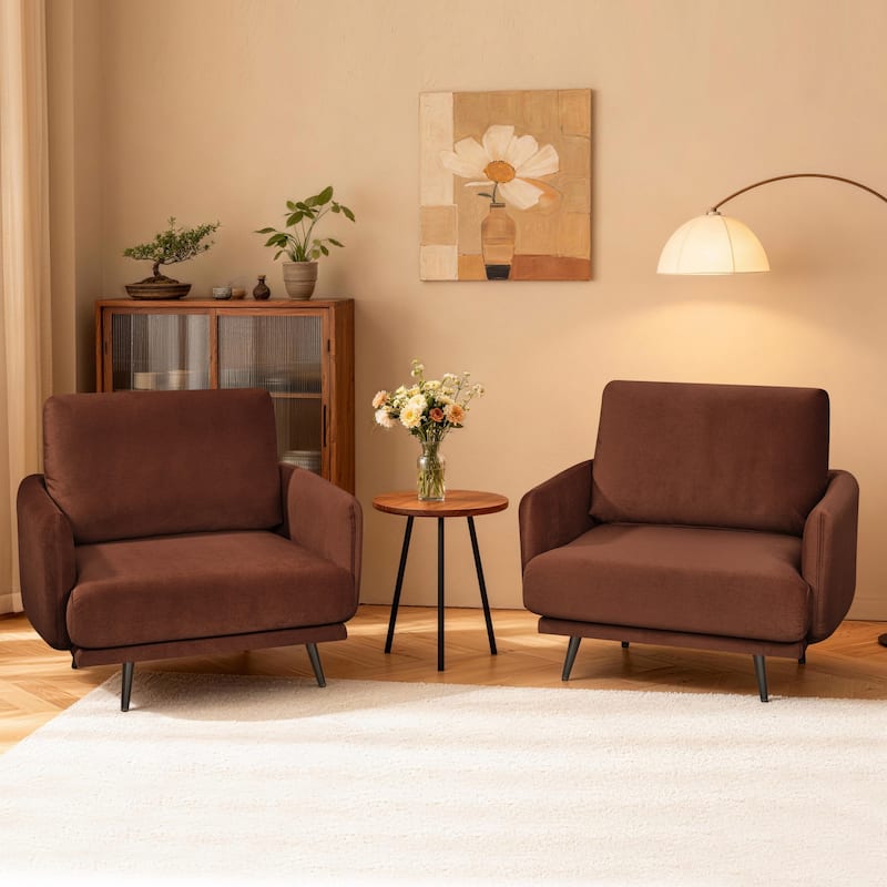 Karaka 37.5"W Oversized Armchair Leisure Sofa Accent Chair (Set of 2)