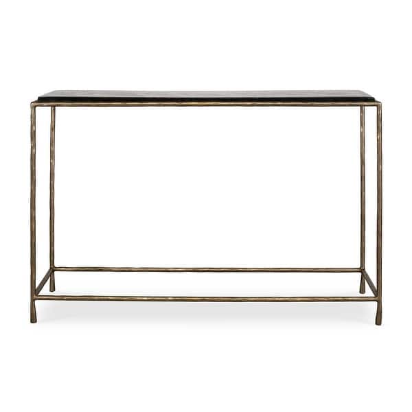 slide 2 of 5, Uttermost Ovard Minimalist Metal Console Table - 52.00" W x 34.00" H x 13.00" D