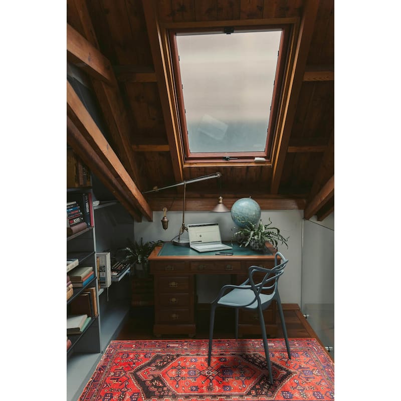 ECARPETGALLERY Hand-knotted Andelz Red Wool Rug - 4'8 x 7'3