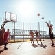 preview thumbnail 6 of 4, 13 Loops Standard Heavy Galvanized Steel Basketball Hoop Net, White Red