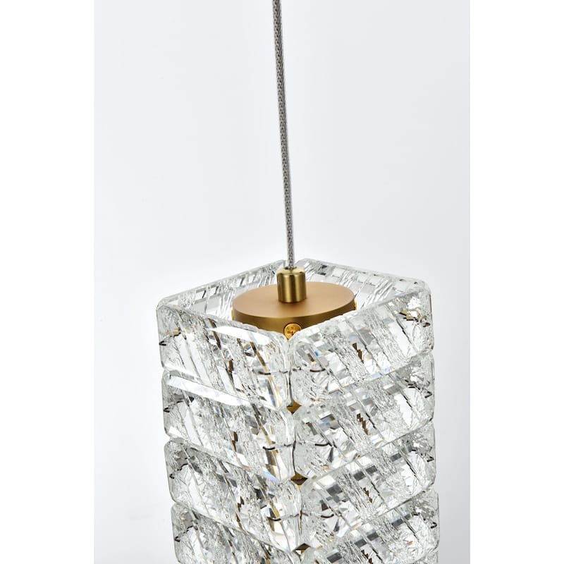 Elegant Lighting 3680D1 Aston 7" Wide Crystal Mini Pendant