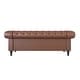 preview thumbnail 7 of 7, 83" Deep Button Tufted PU Leather Upholstered Loveseat Sofa Classic Chesterfield Sofa