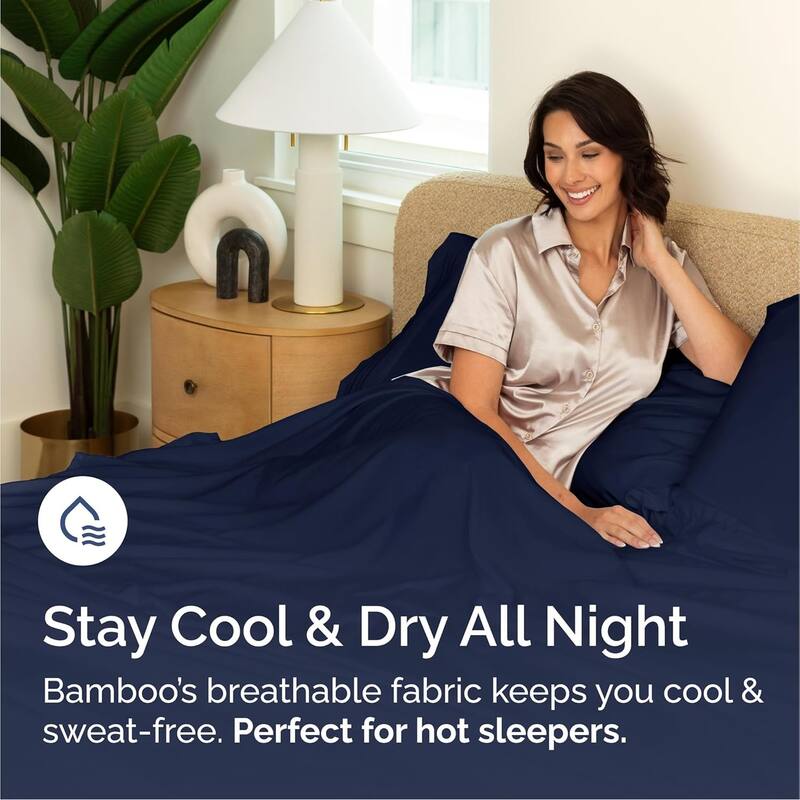 CGK Linens Solid Rayon From Bamboo 4 Piece Deep Pocket Soft Bed Sheet Set