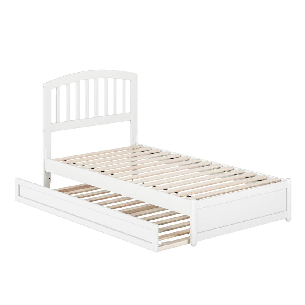 Lucia Platform Bed with Panel Footboard and Twin Trundle