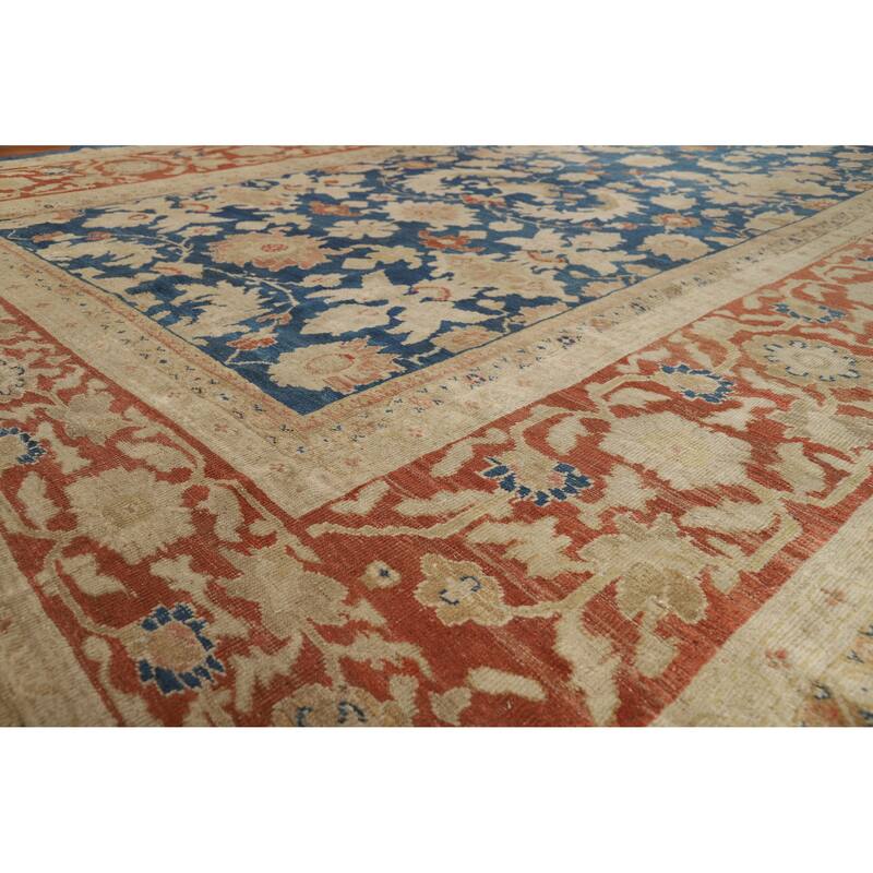 Pre-1900 Antique Vegetable Dye Sultanabad Persian Wool Carpet - 10'9" x 18'10"