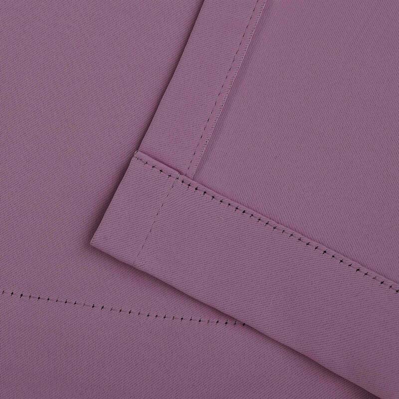 Superior Solid Machine Washable Room Darkening Grommet Curtains, Set of 2