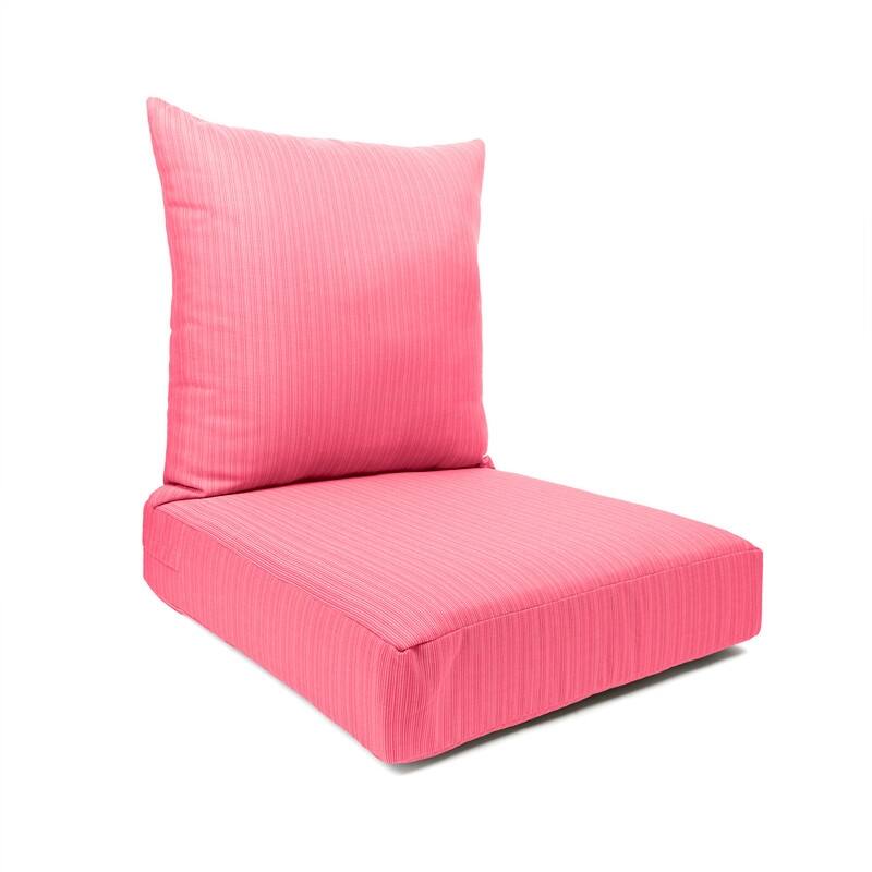 Sherry Kline Island Breeze Deep Seat Cushion 23"x24"x5" Seat & 25"x25" Back Cushion - Hot Pink
