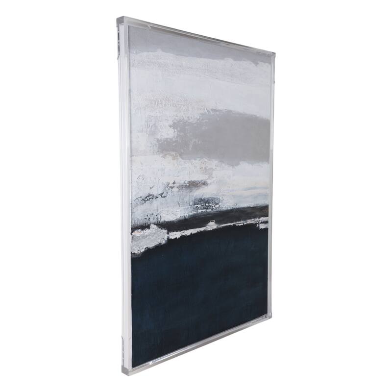 Canvas Wall Art Wood Frame Abstract Texture Vertical Decor - 60" Multi