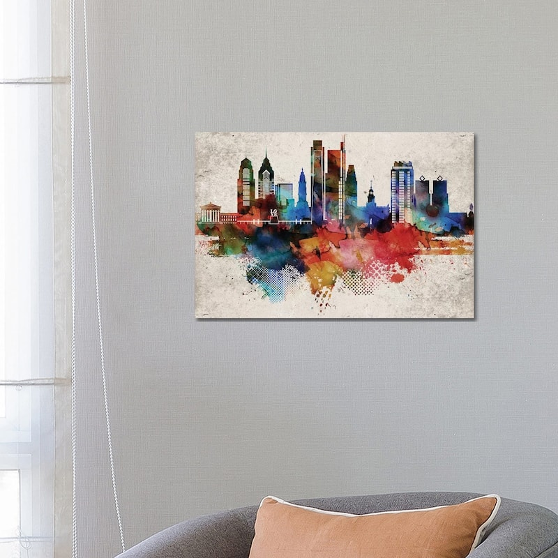 iCanvas "Philadelphia Abstract" by WallDecorAddict Canvas Print - 18x26x1.5