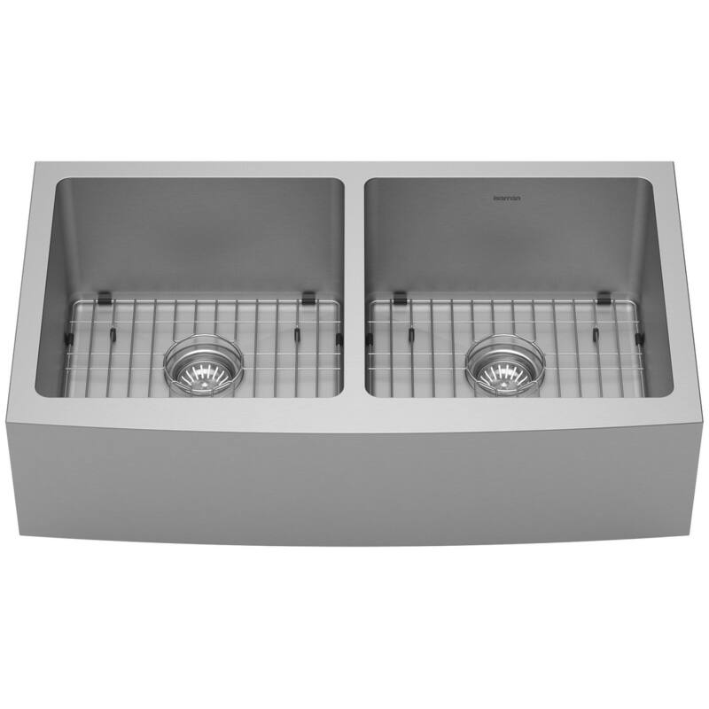 Karran USA EL-88-PK1 Elite 36" Farmhouse Double Basin Stainless Steel