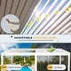 preview thumbnail 183 of 188, EROMMY Outdoor Louvered Pergola Gazebo with Adjustable Aluminum Rainproof Roof