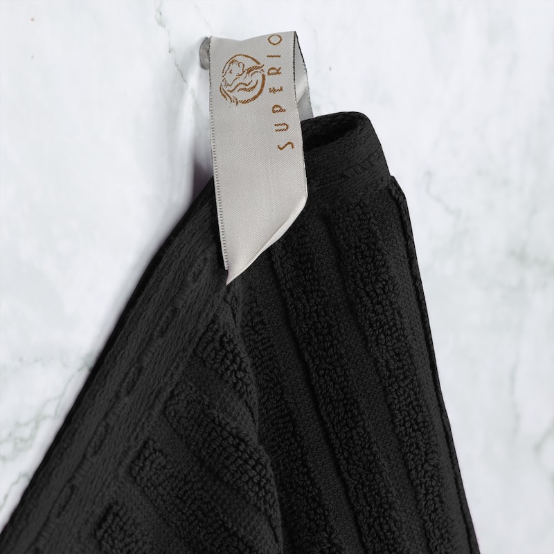 Superior Soho Ribbed Cotton Hand Towel Set of 4