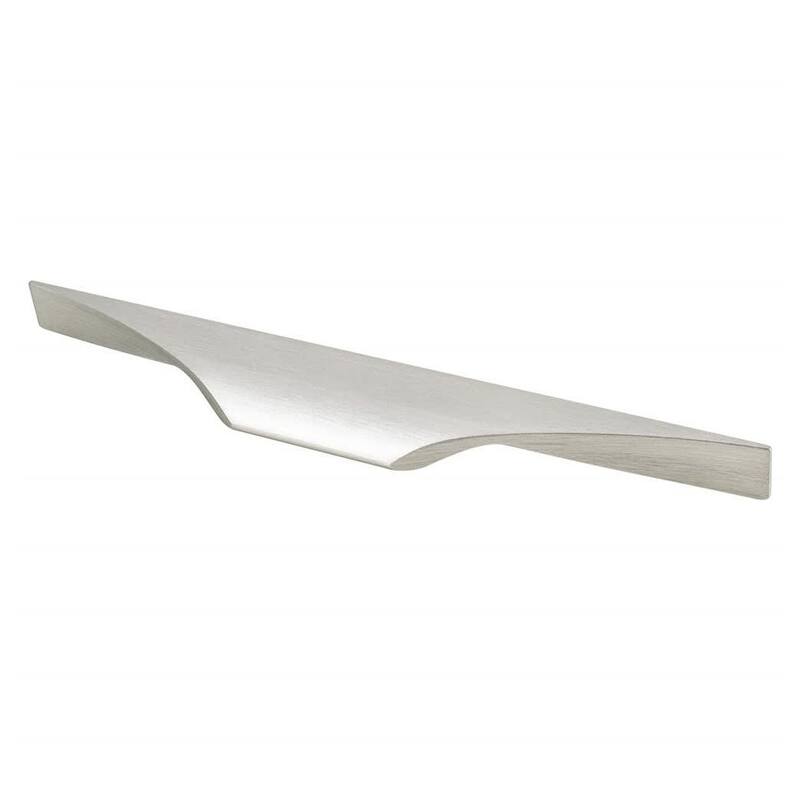Berenson Silhouette 7-1/2 Inch Long Finger Cabinet Pull from the Art - Stainless Steel
