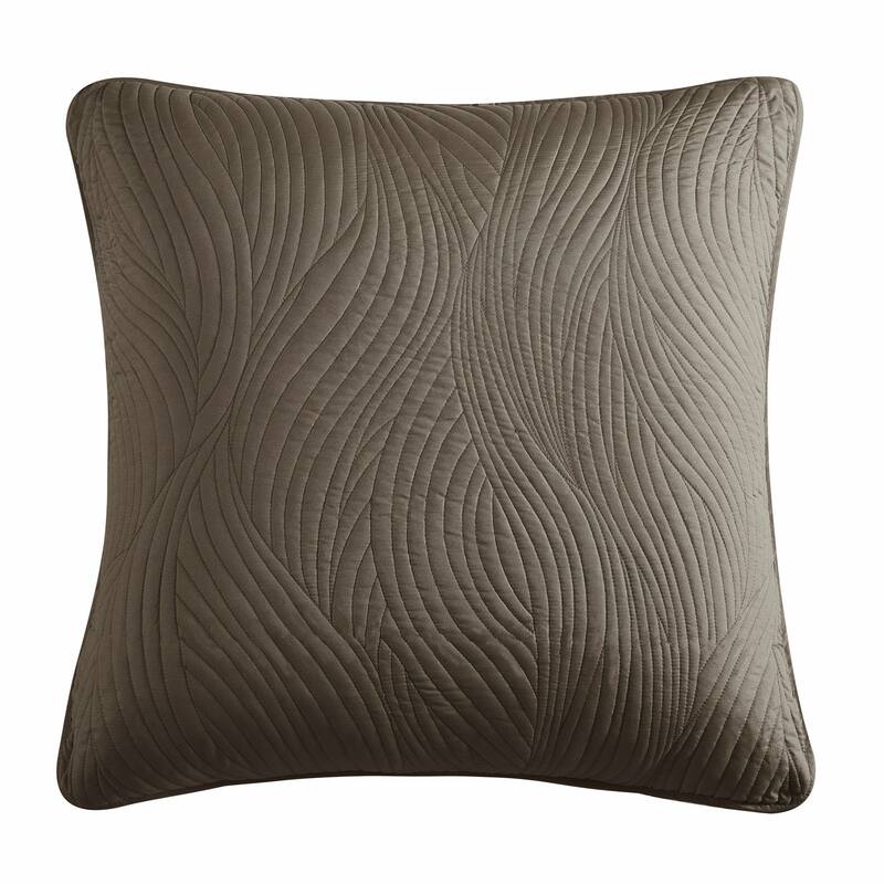 Brielle Stream Embroidered Euro Sham Cover