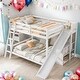 preview thumbnail 2 of 28, Modern Full Over Full Bunk Bed With Ladder,Slide And Shelves,Maximized Space for Bedroom