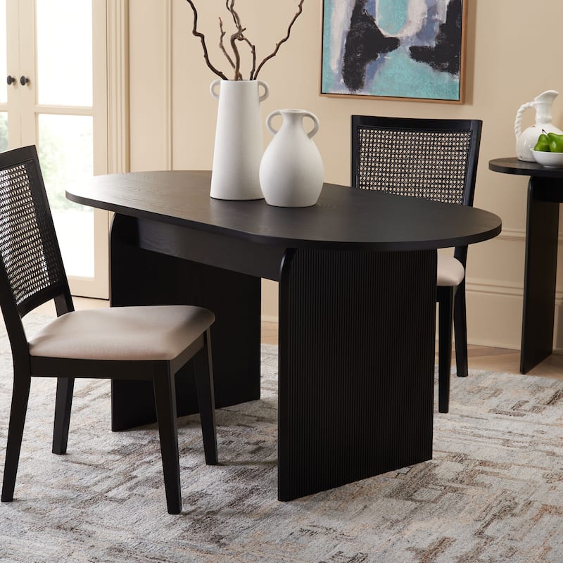 SAFAVIEH Norene Ribbed Dining Table - 62 In. W x 31.5 In. D x 30 In. H - 62"W x 32"D x 30"H