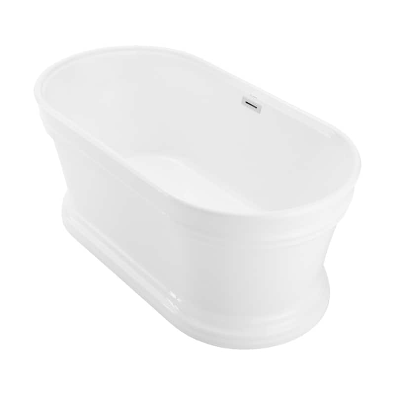 Santorini 60" Freestanding Tub Glossy White - 59.5x29.5 Center