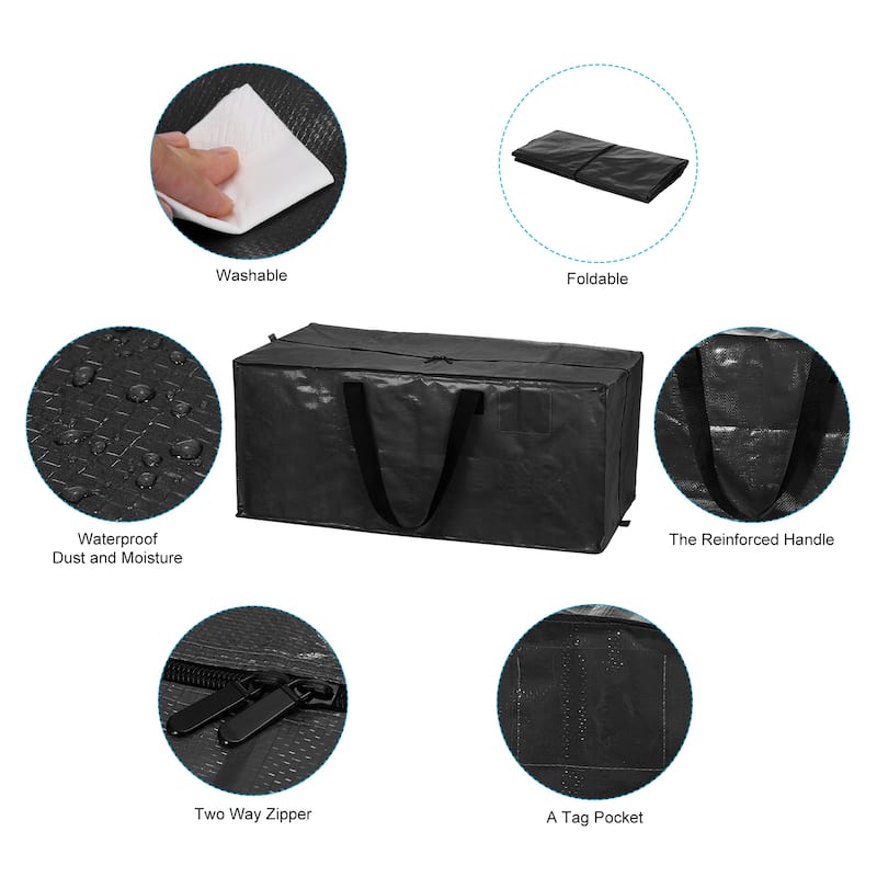 4 Pack Oversized Moving Bags with Zippers&Handles 29x13x15inch